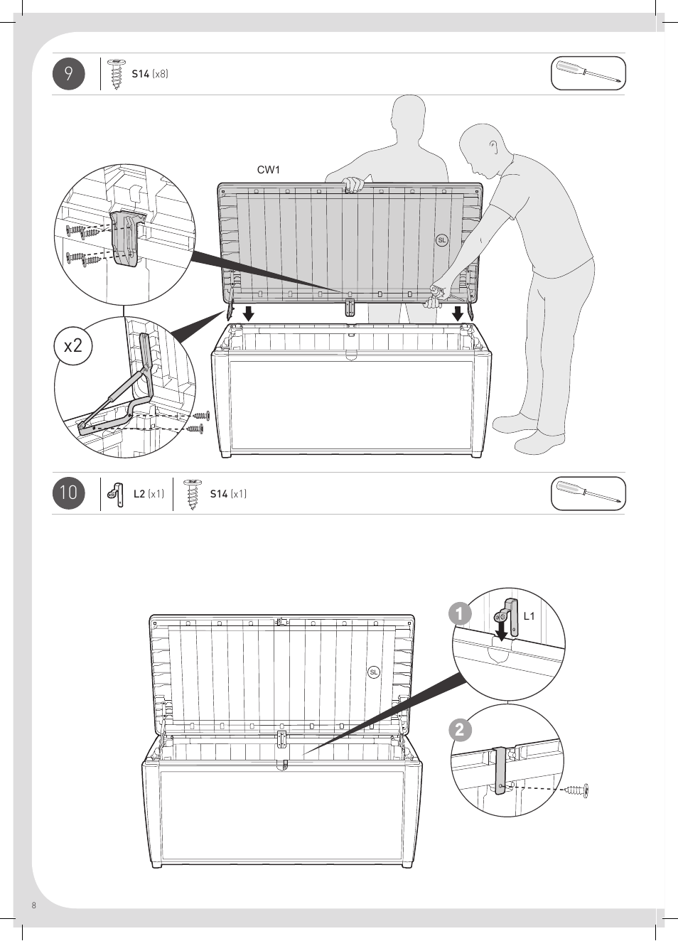 Keter Sumatra Deck Box User Manual | Page 8 / 12