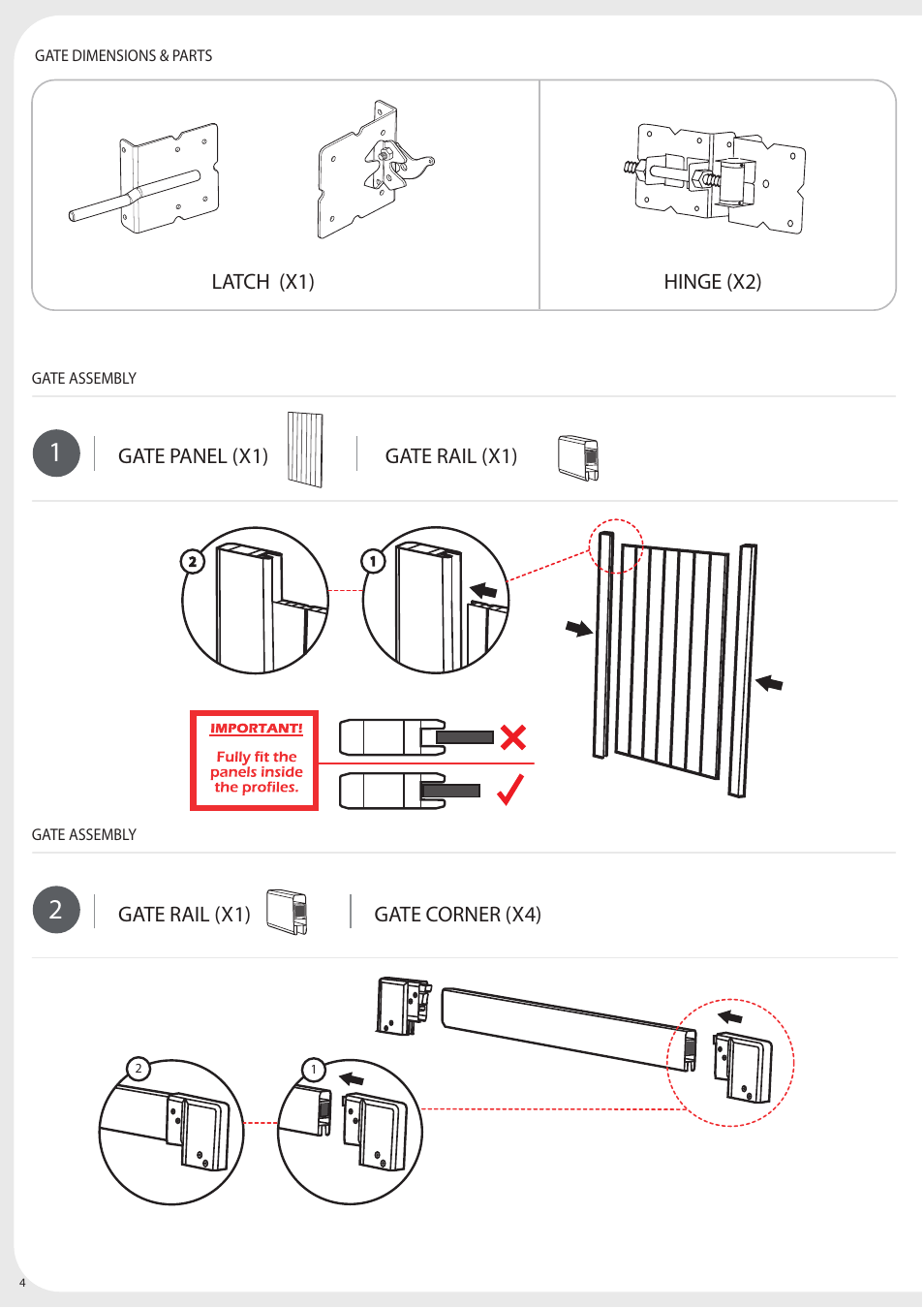 Keter Privacy Gate 4x6 User Manual | Page 4 / 28