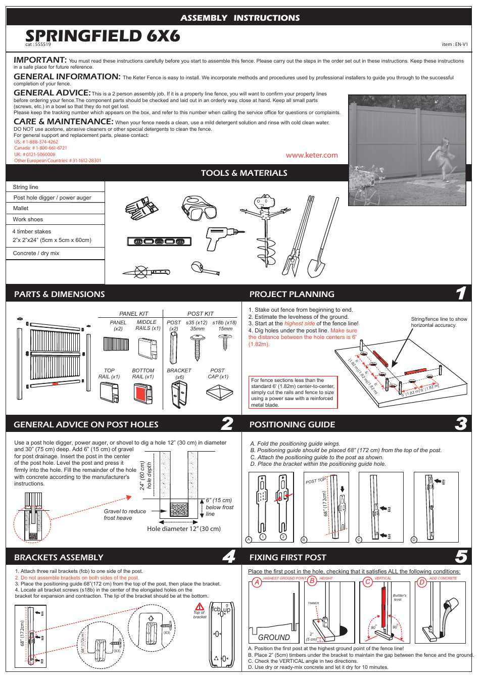 Keter Springfield 6 User Manual | 10 pages