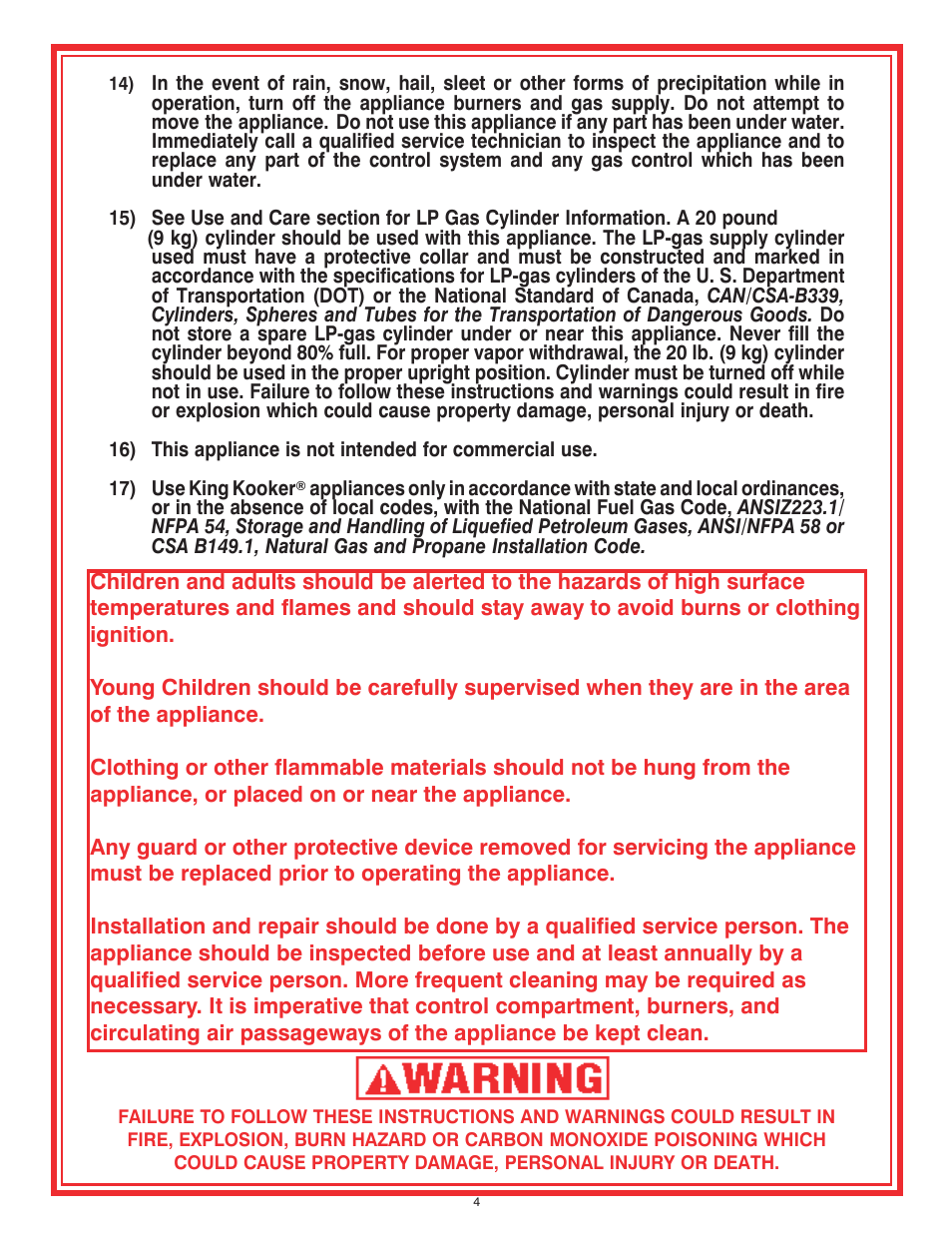 King Kooker Fire Pit User Manual | Page 4 / 20