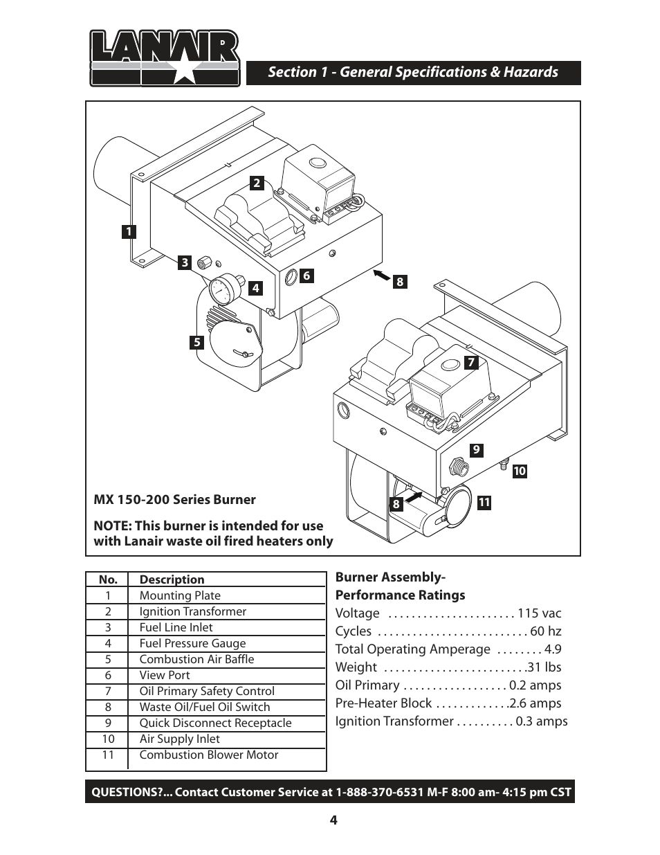 Lanair MX200 User Manual | Page 4 / 56