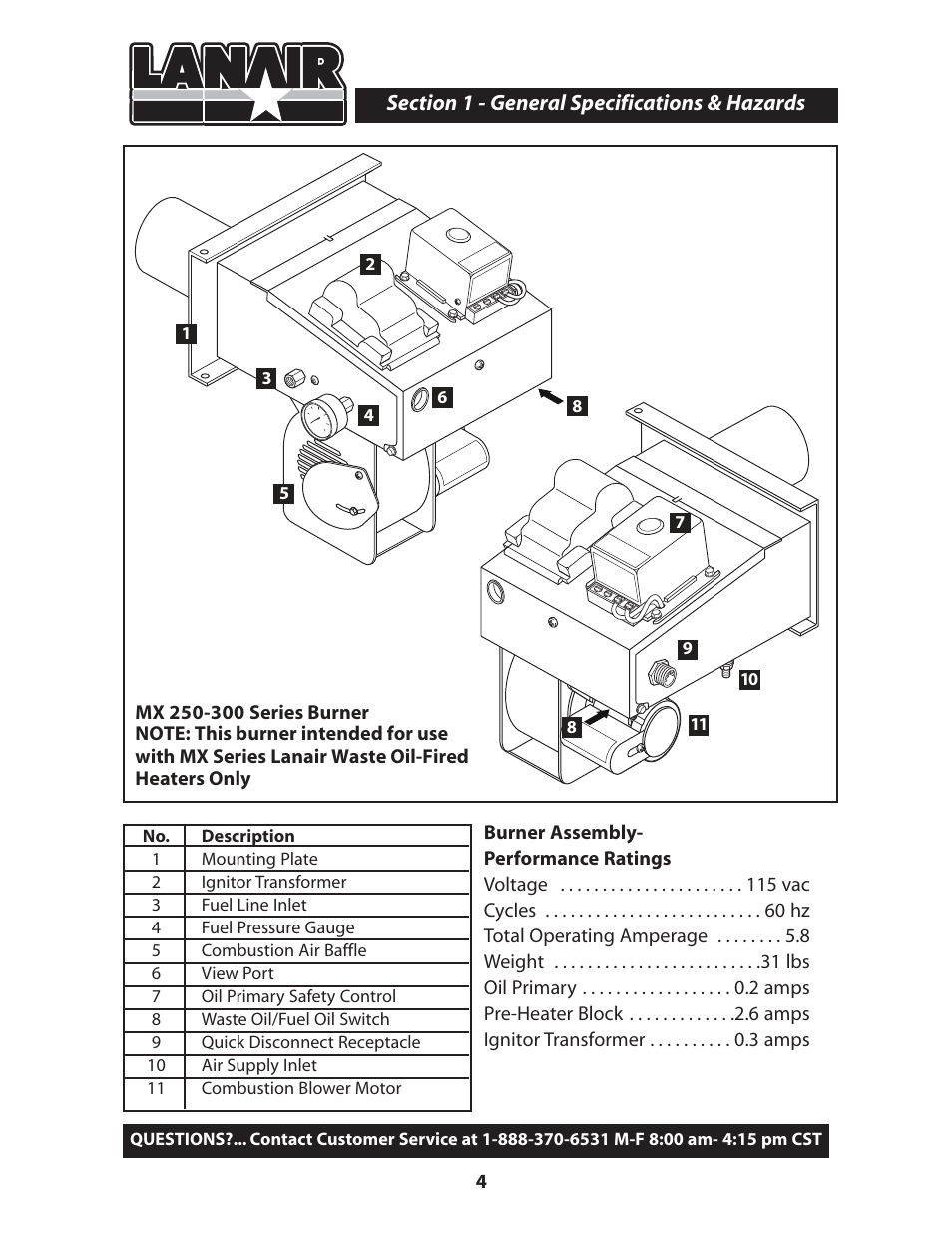 Lanair MX300 User Manual | Page 4 / 56