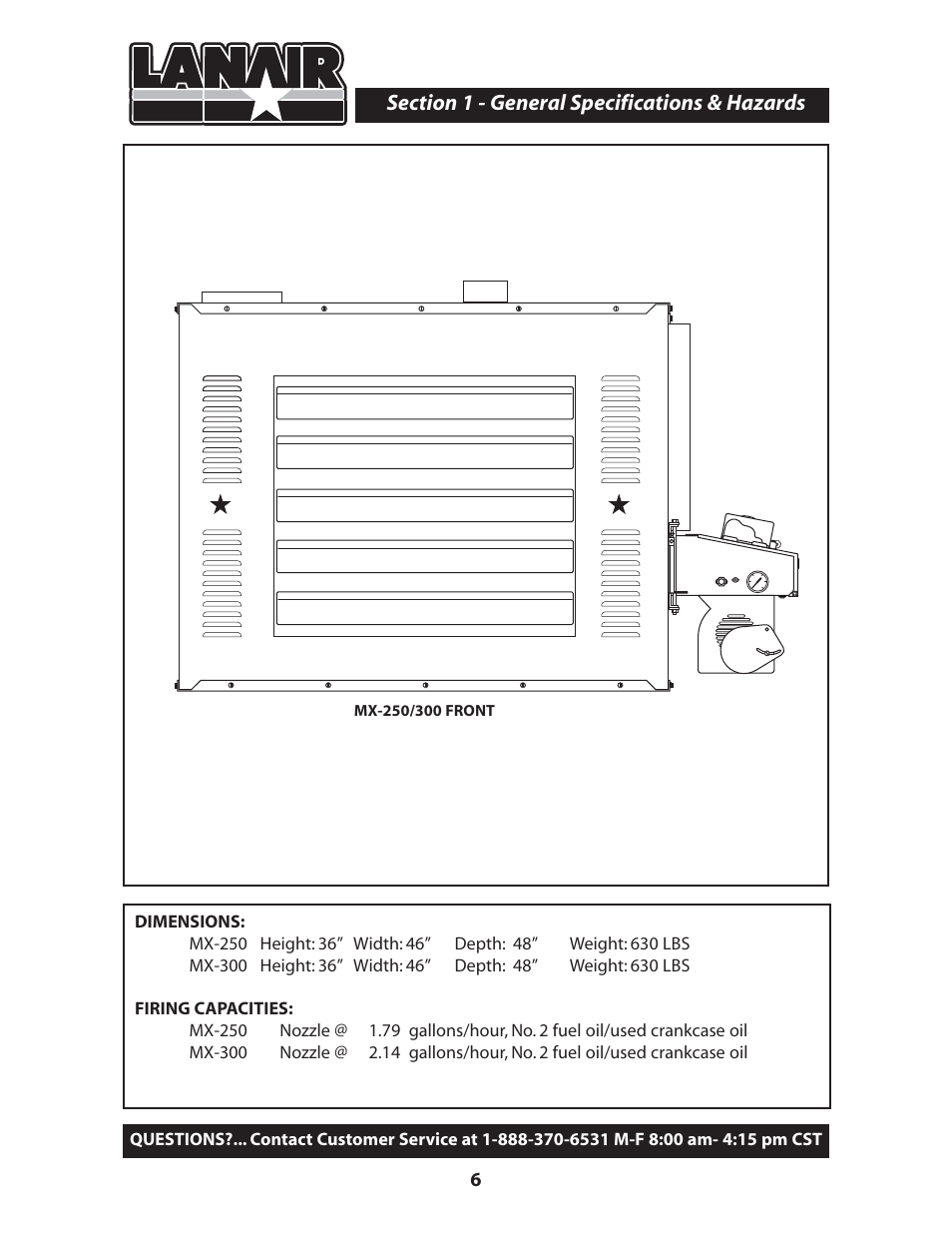 Lanair MX300 User Manual | Page 6 / 56