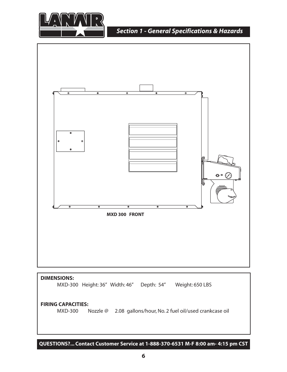 Lanair MXD300 User Manual | Page 6 / 56