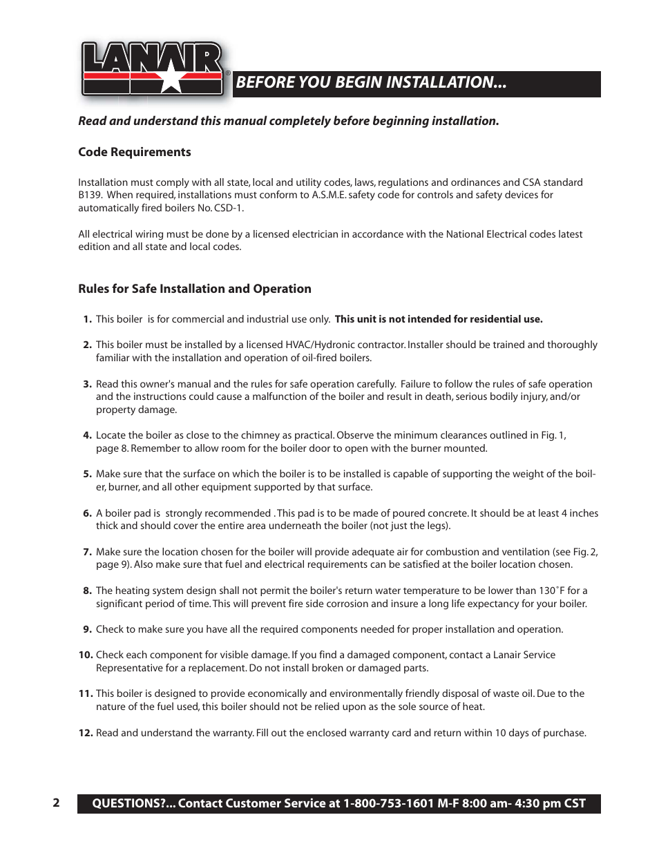 Before you begin installation | Lanair MXB360 User Manual | Page 2 / 44