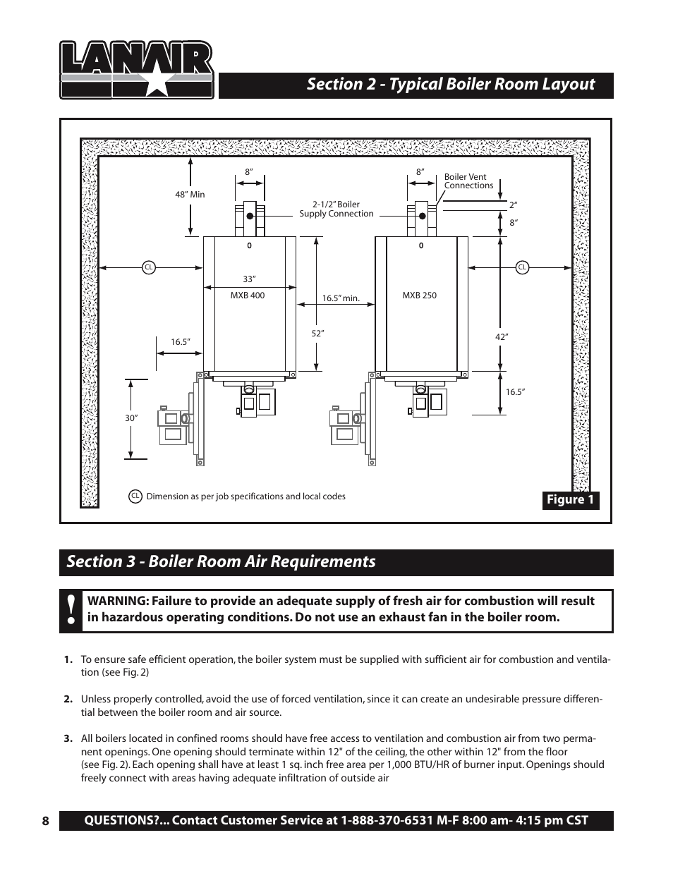 3ection | Lanair MXB400 User Manual | Page 8 / 44