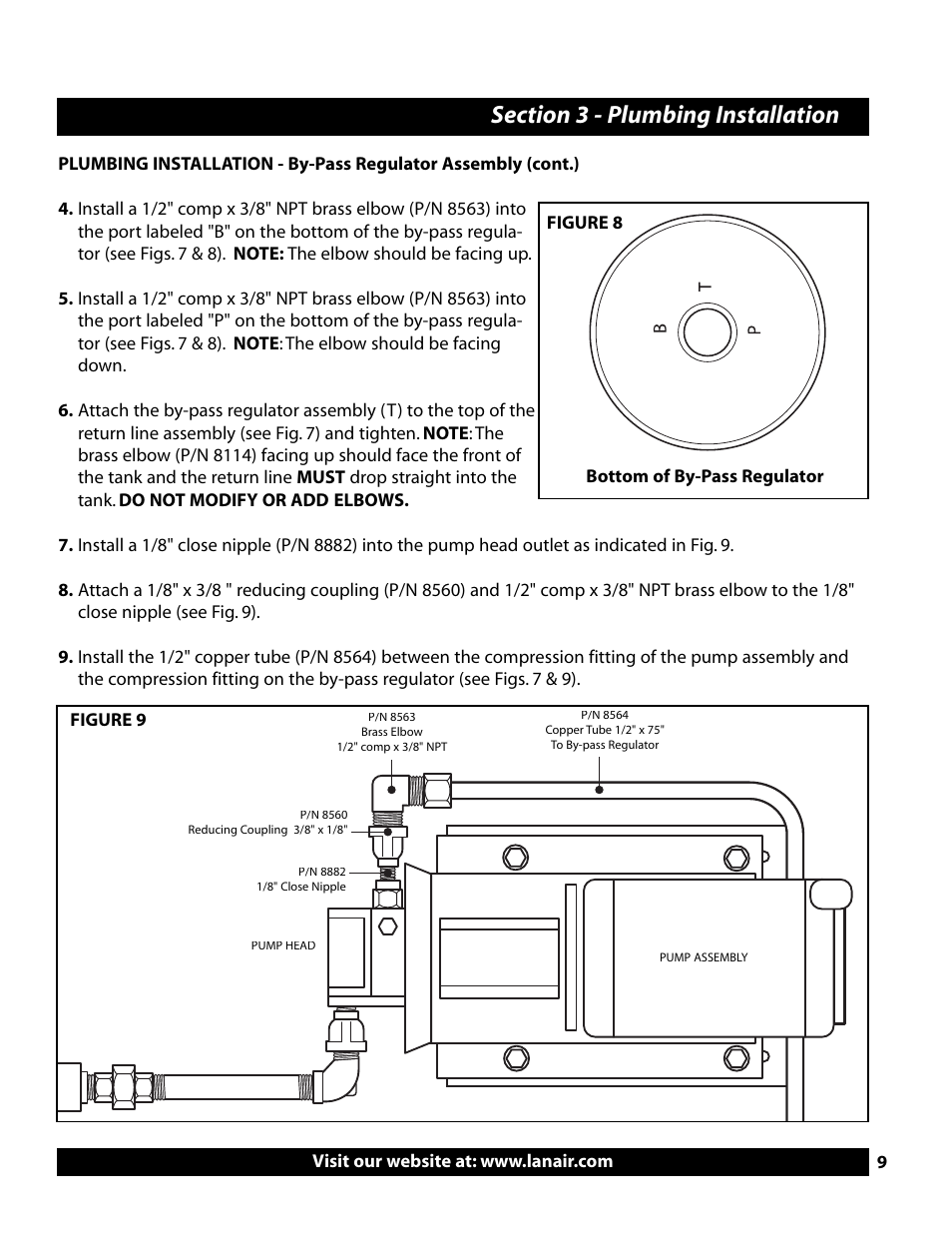 Lanair 215 Gallon Tank With Bypass Regulator User Manual | Page 9 / 12