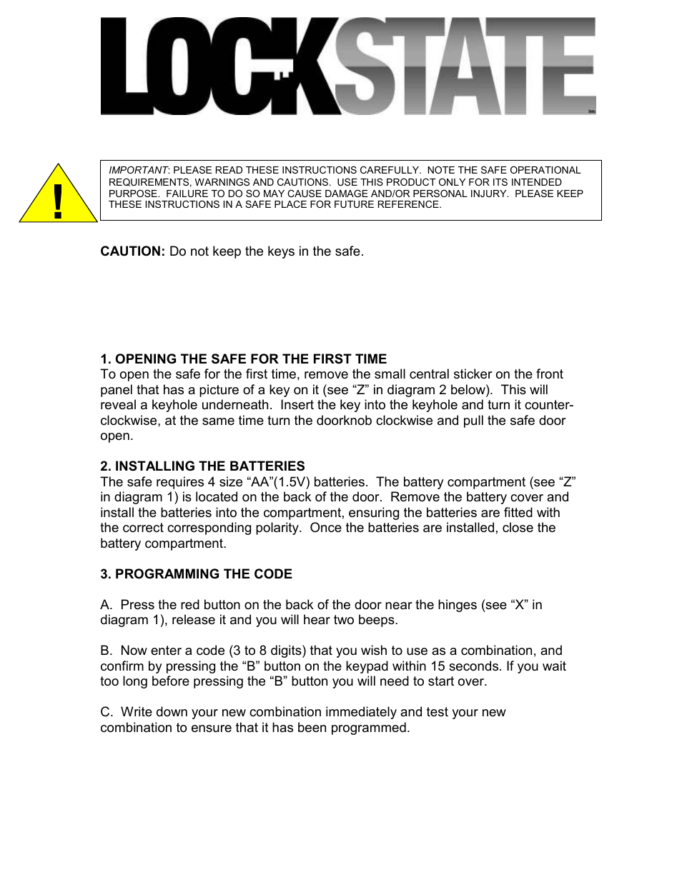 LOCKSTATE LS-17EN User Manual | 3 pages