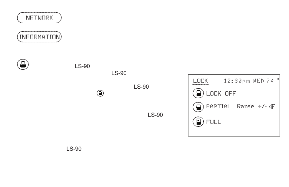 Lock, Network, Information | LOCKSTATE LS-90 Operation Guide User Manual | Page 15 / 20