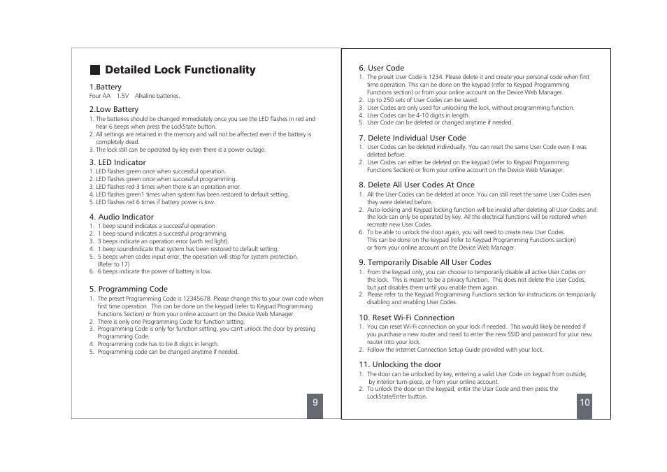 Detailed lock functionality | LOCKSTATE LS-L500i User Manual | Page 6 / 7