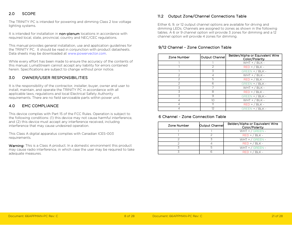 LumaStream Trinity Power Cord User Manual | Page 8 / 14