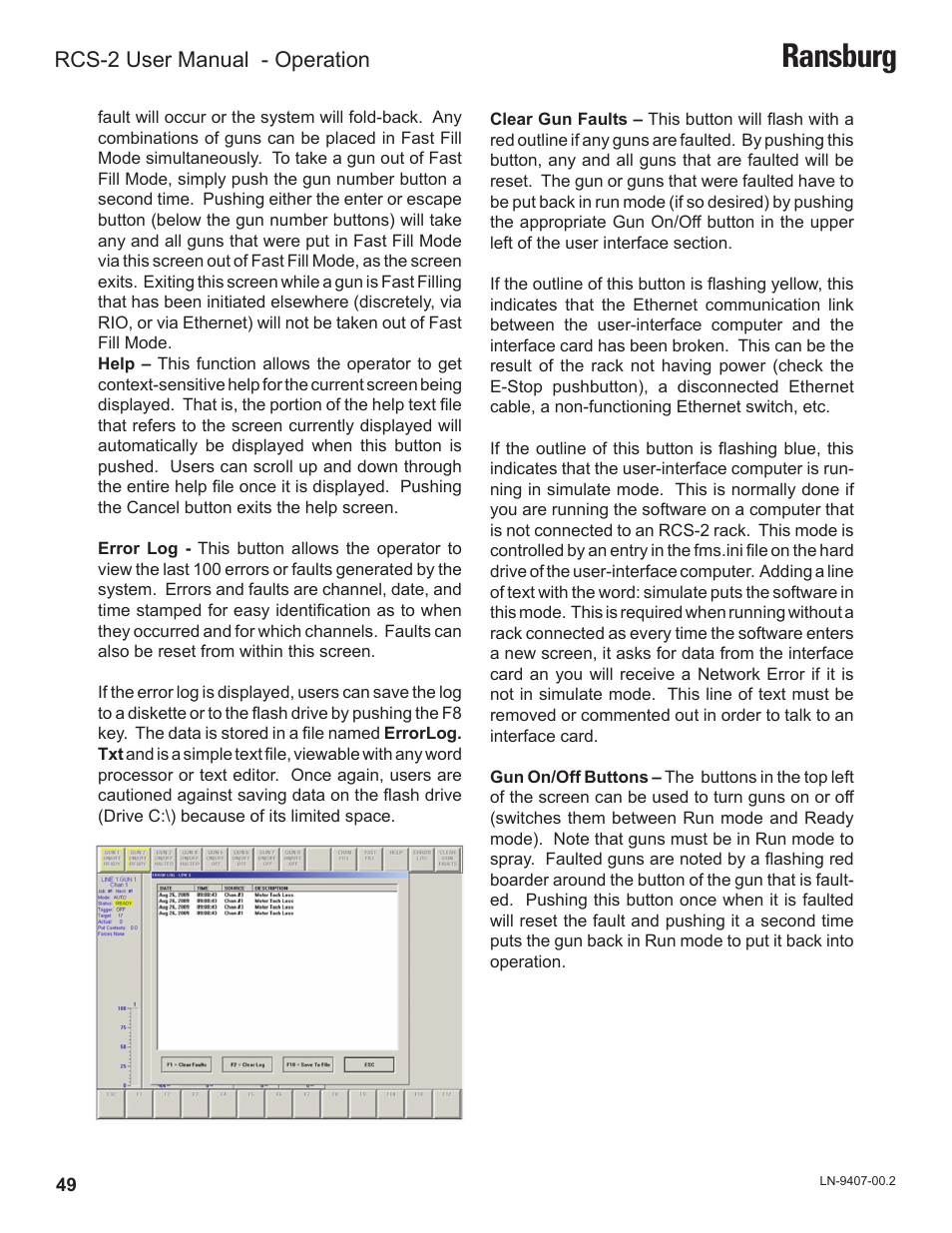 Ransburg, Rcs-2 user manual - operation | Ransburg RCS 2 Ratio Control System User Manual | Page 52 / 82