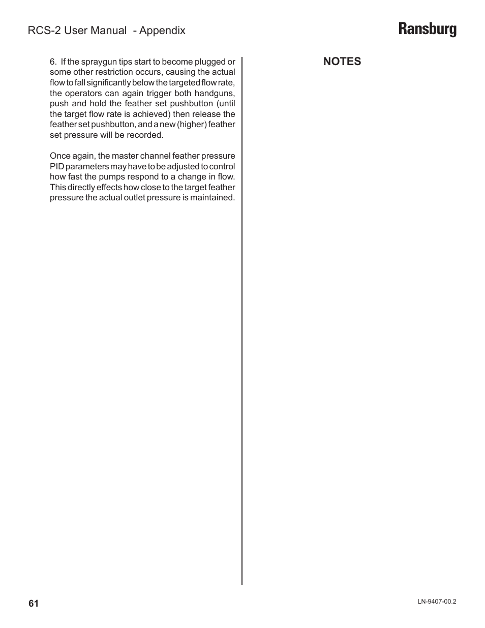 Ransburg | Ransburg RCS 2 Ratio Control System User Manual | Page 64 / 82