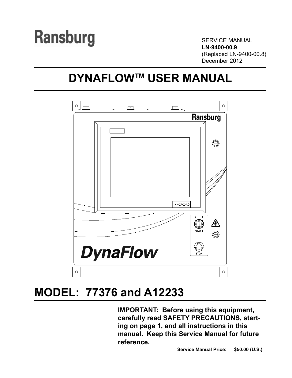 Ransburg DynaFlow User Manual User Manual | 100 pages