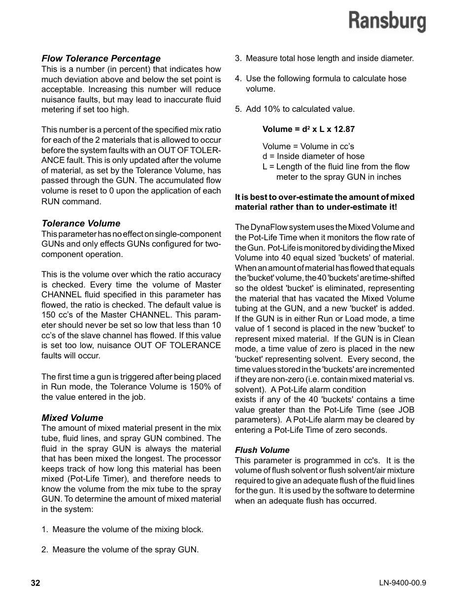 Ransburg DynaFlow User Manual User Manual | Page 36 / 100