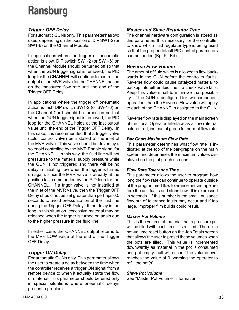Ransburg DynaFlow User Manual User Manual | Page 37 / 100