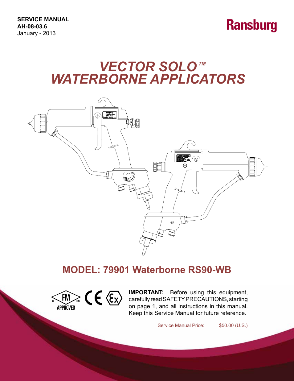 Ransburg Vector Solo 79901 Waterborne RS90-WB User Manual | 66 pages
