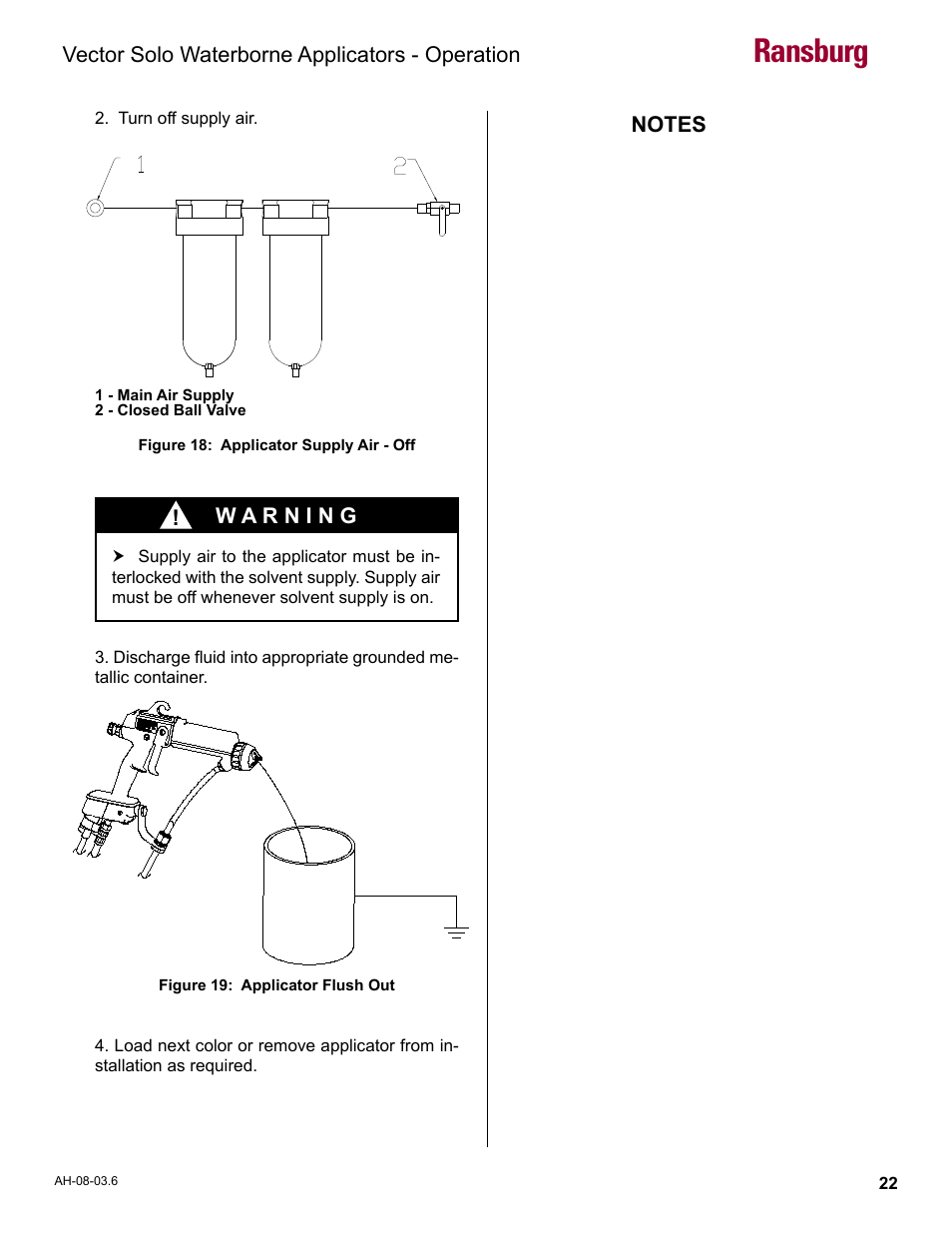 Ransburg | Ransburg Vector Solo 79901 Waterborne RS90-WB User Manual | Page 26 / 66