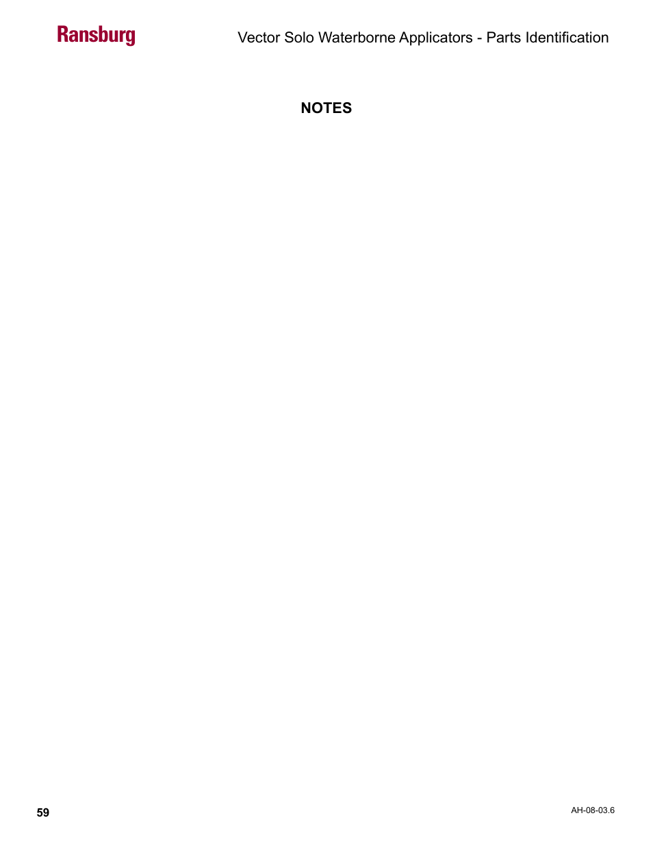 Ransburg | Ransburg Vector Solo 79901 Waterborne RS90-WB User Manual | Page 63 / 66