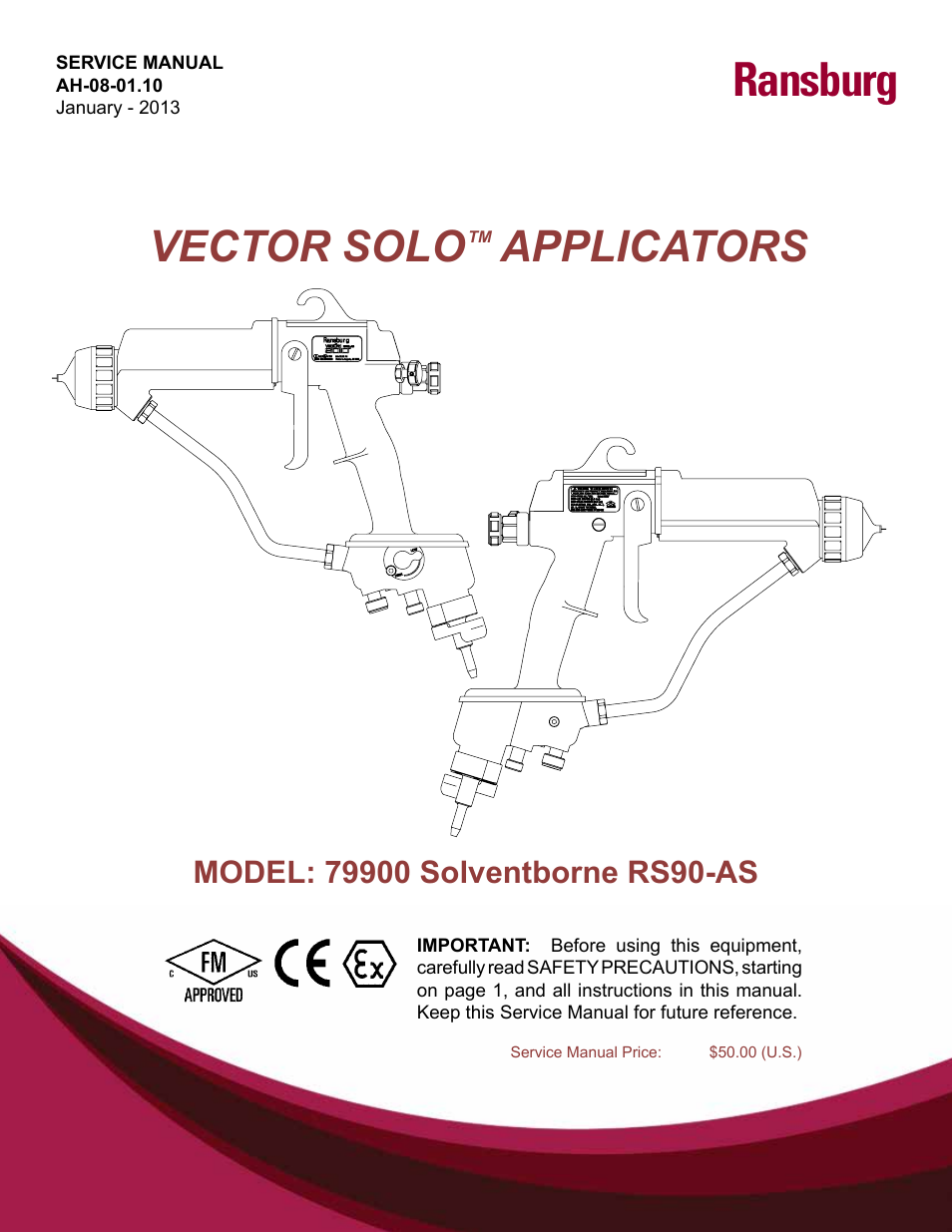Ransburg Vector Solo 79900 Solventborne RS90-AS User Manual | 64 pages