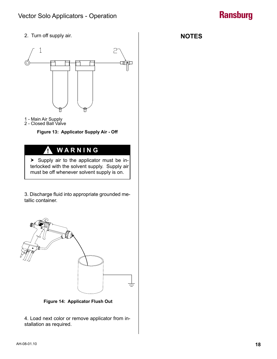 Ransburg | Ransburg Vector Solo 79900 Solventborne RS90-AS User Manual | Page 22 / 64