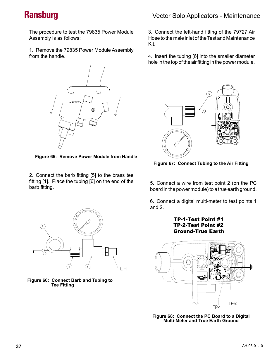 Ransburg, Vector solo applicators - maintenance | Ransburg Vector Solo 79900 Solventborne RS90-AS User Manual | Page 41 / 64