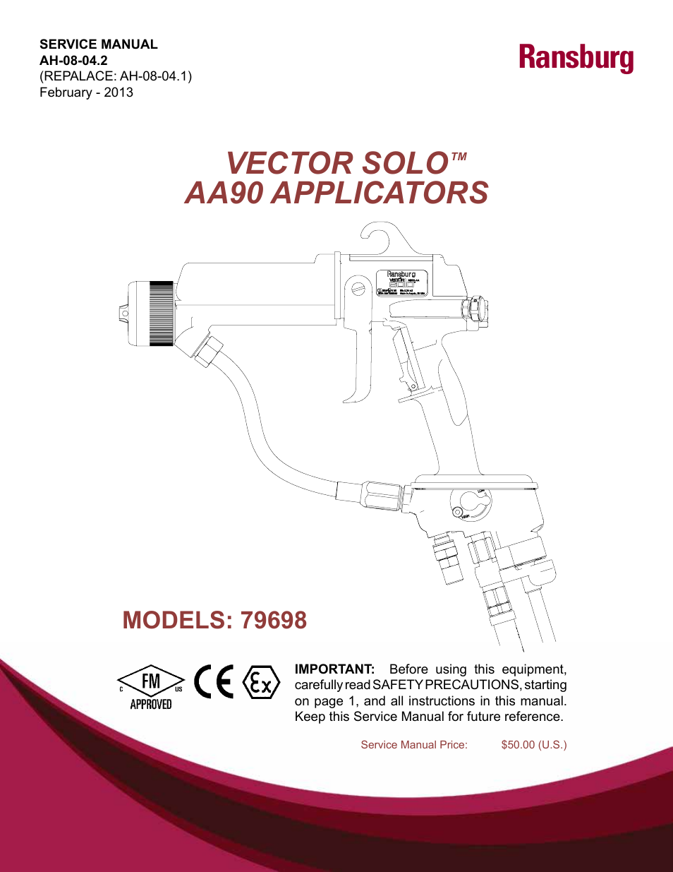 Ransburg Vector Solo AA90 79698 User Manual | 58 pages