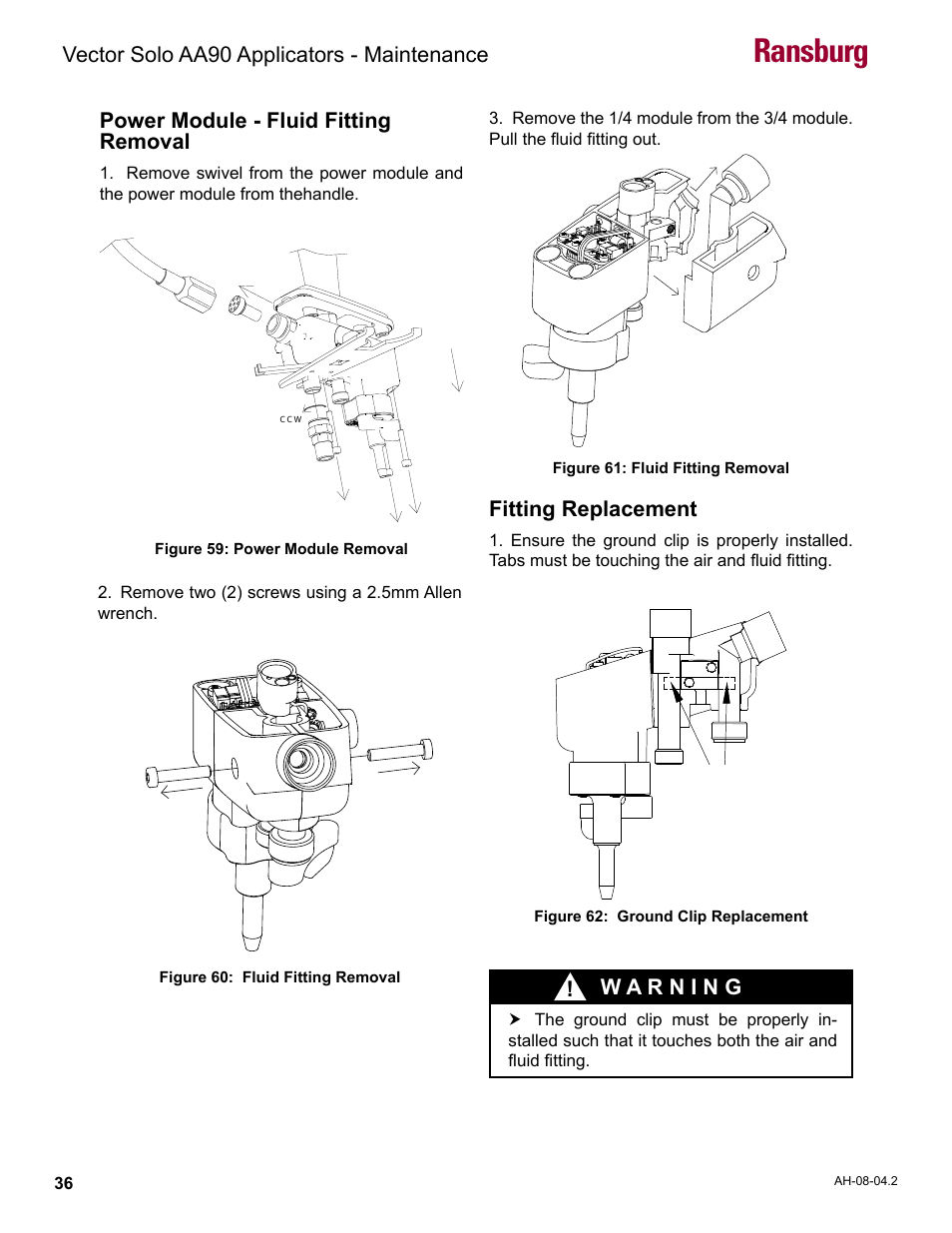 Ransburg | Ransburg Vector Solo AA90 79698 User Manual | Page 40 / 58