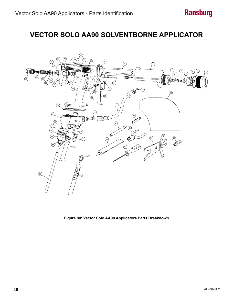 Vector solo aa90 solventborne applicator, Ransburg | Ransburg Vector Solo AA90 79698 User Manual | Page 50 / 58