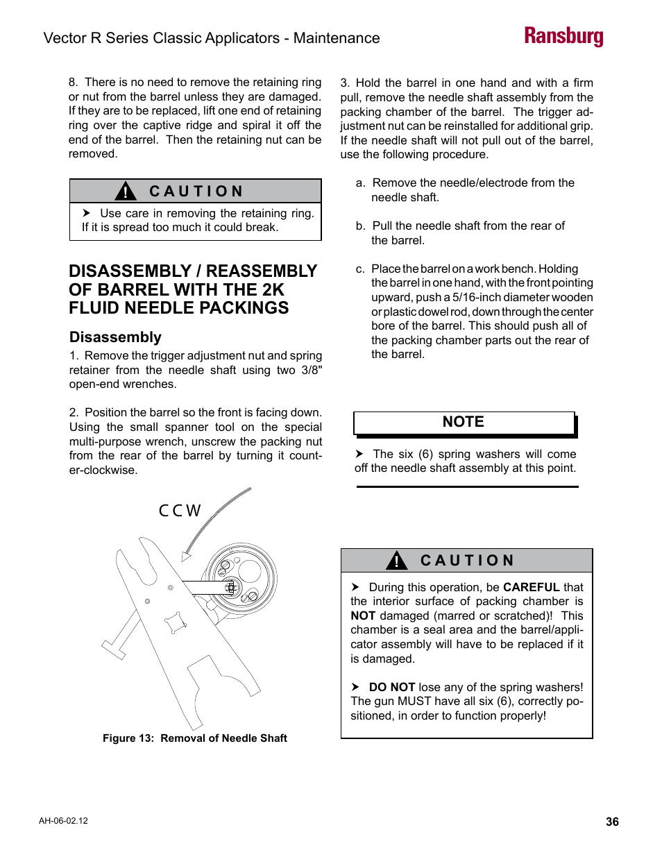 Ransburg, C c w | Ransburg Vector R Series Classic 79520 R90 Waterborne User Manual | Page 40 / 74