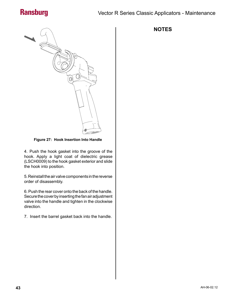 Ransburg | Ransburg Vector R Series Classic 79520 R90 Waterborne User Manual | Page 47 / 74