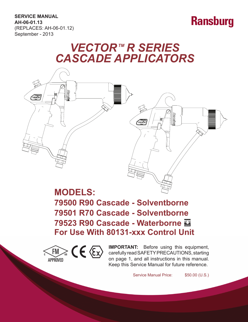 Ransburg Vector R Series Cascade 79523 R90 Waterborne User Manual | 78 pages
