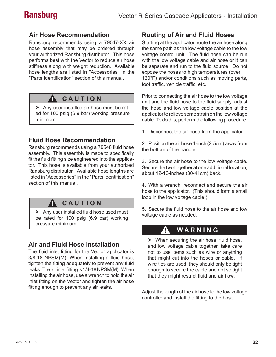 Ransburg | Ransburg Vector R Series Cascade 79523 R90 Waterborne User Manual | Page 26 / 78