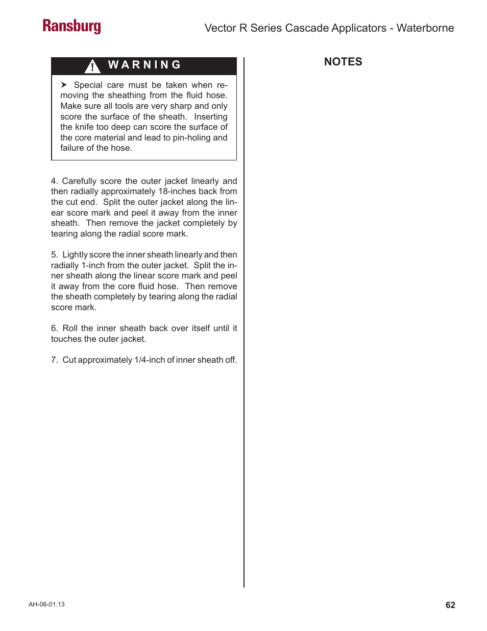 Ransburg | Ransburg Vector R Series Cascade 79523 R90 Waterborne User Manual | Page 66 / 78