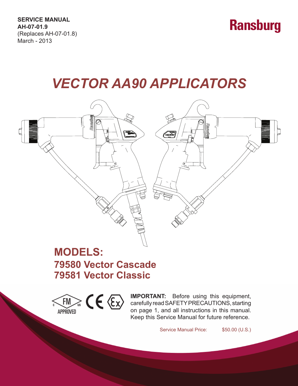 Ransburg Vector AA90 79581 Classic User Manual | 62 pages