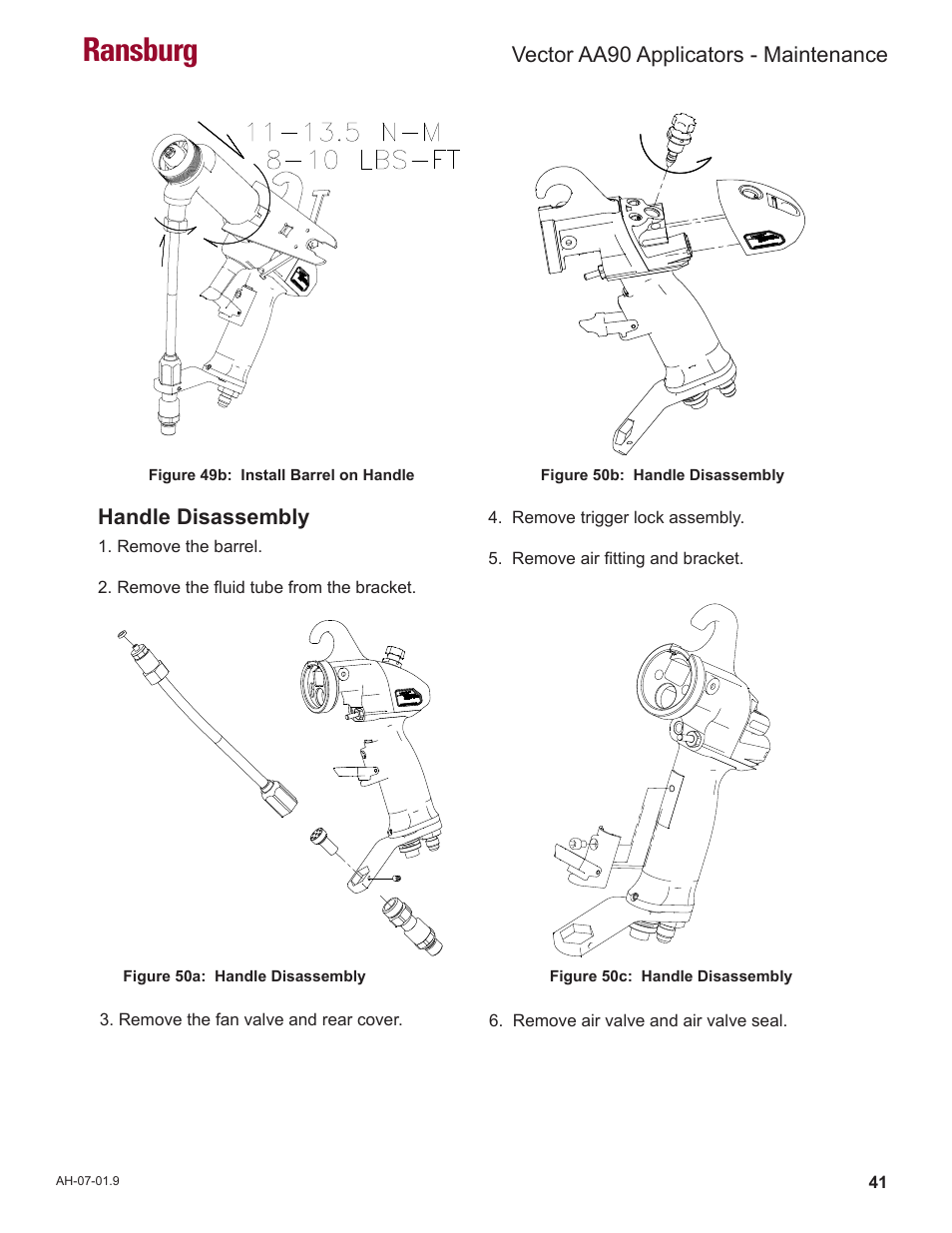 Ransburg | Ransburg Vector AA90 79581 Classic User Manual | Page 45 / 62