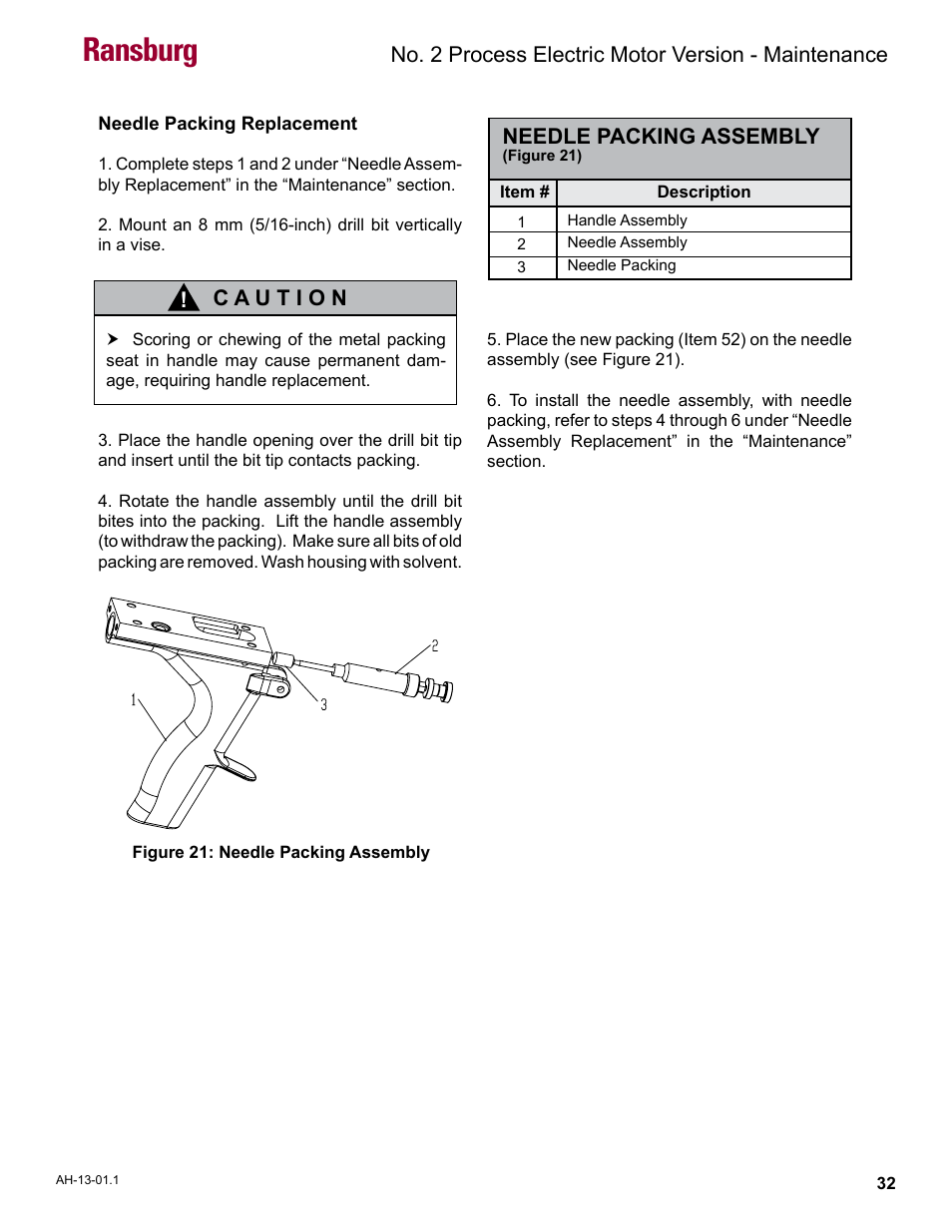 Ransburg | Ransburg No. 2 Process Handgun Electric Motor User Manual | Page 36 / 61