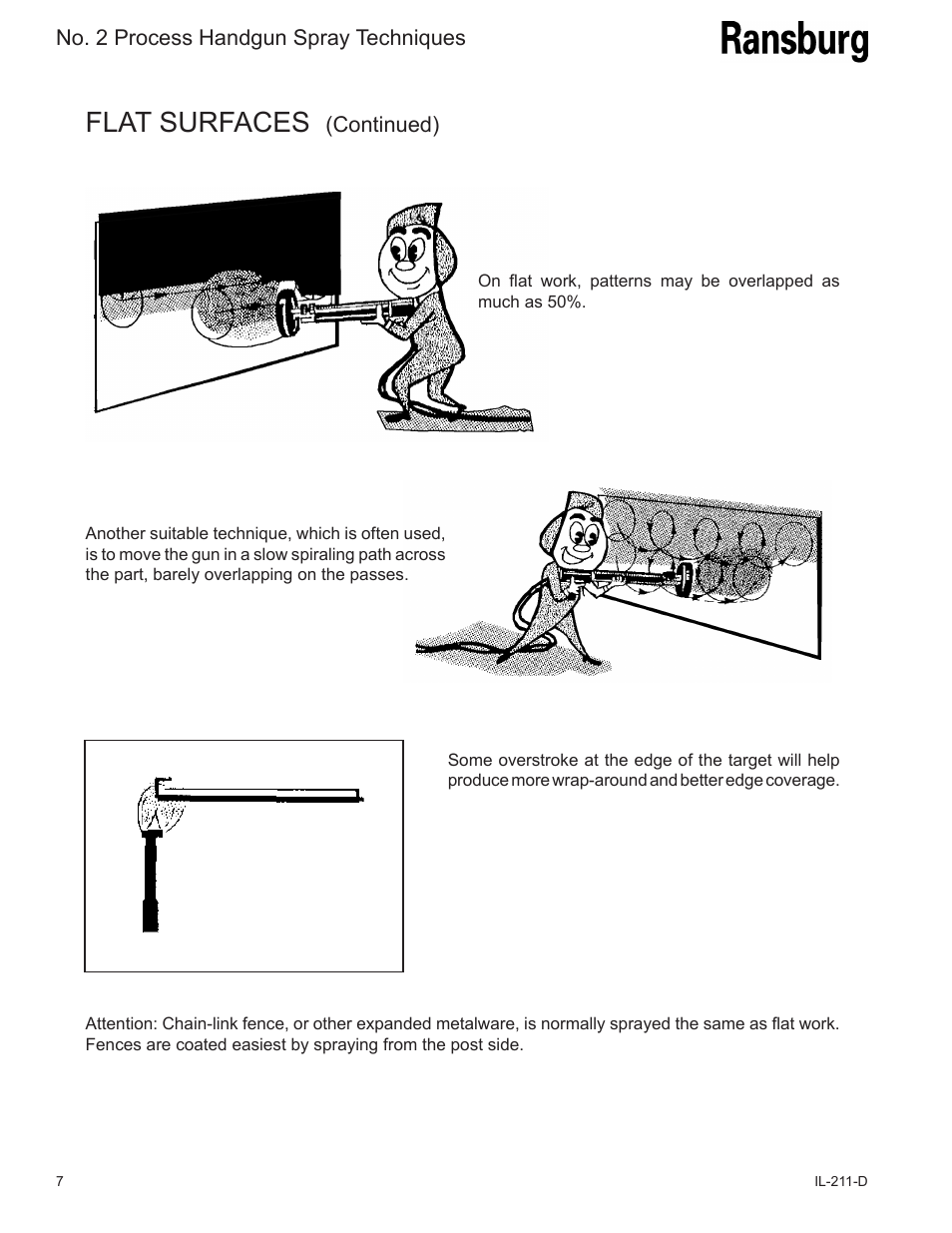 Flat surfaces | Ransburg No. 2 Spray Techniques User Manual | Page 10 / 16