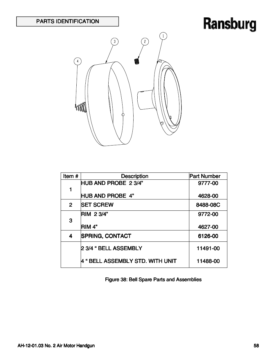 Ransburg No. 2 Air Motor Atex Approved Unit 80086-XX User Manual | Page 58 / 63