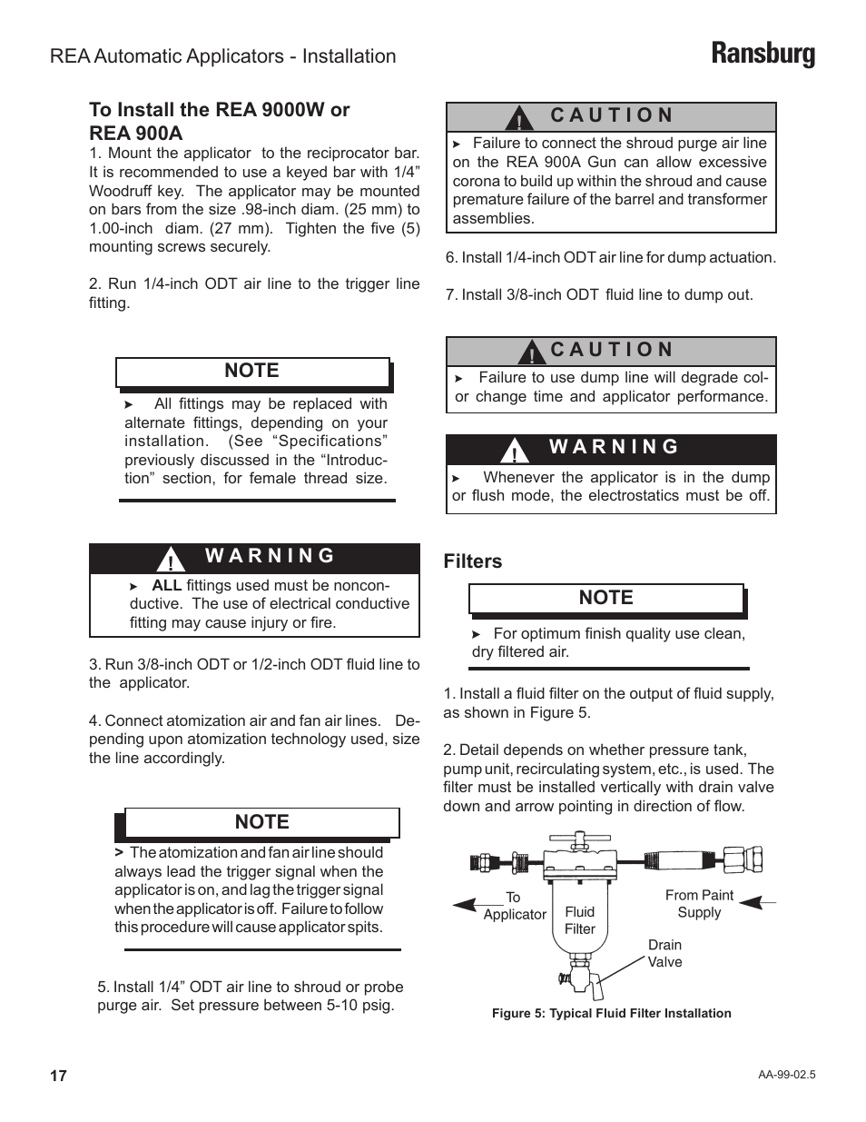 Ransburg | Ransburg REA Automatic Applicators 77359, 76110, 77140 User Manual | Page 21 / 66