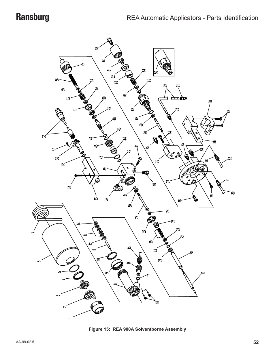 Ransburg | Ransburg REA Automatic Applicators 77359, 76110, 77140 User Manual | Page 56 / 66