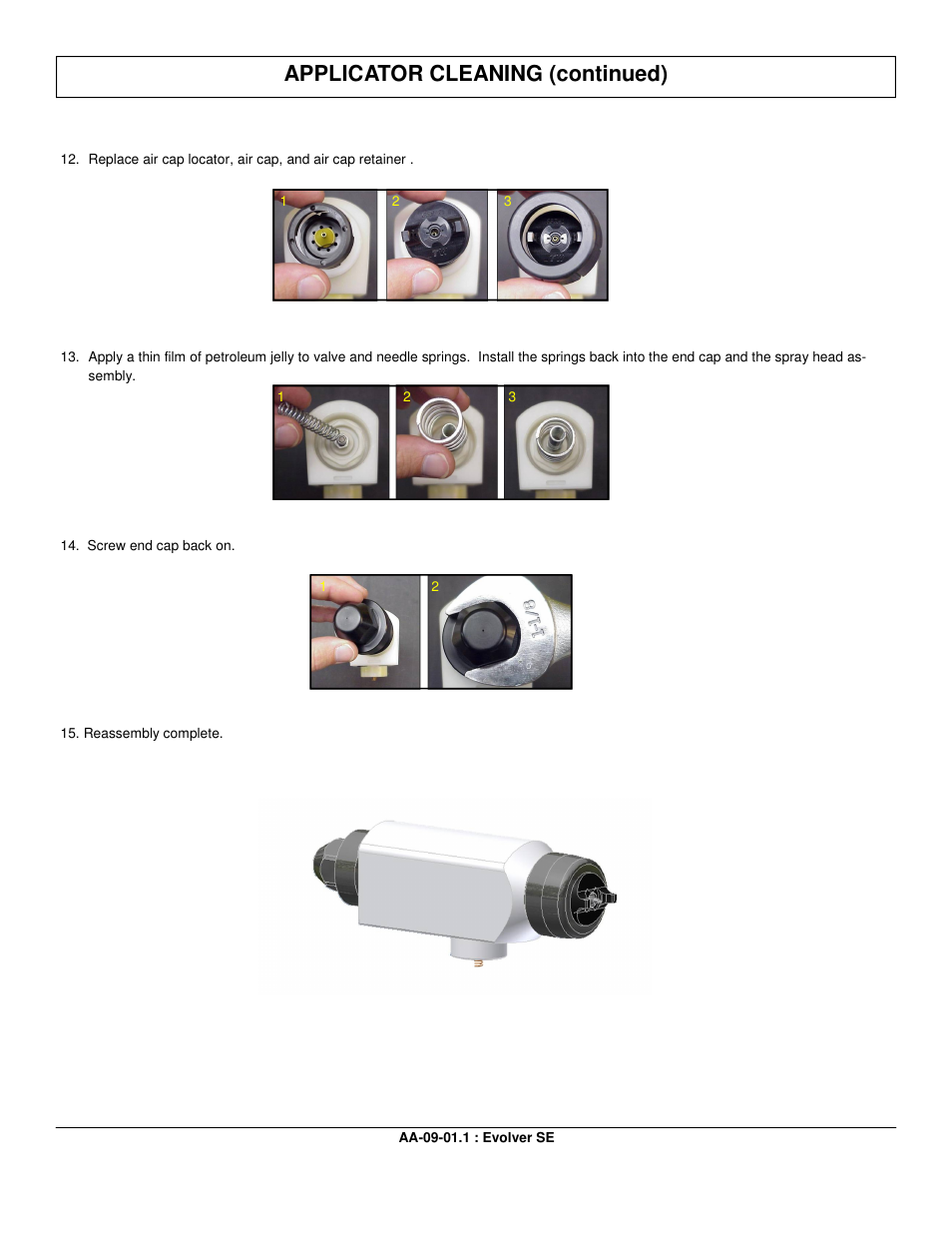 Applicator cleaning (continued) | Ransburg Evolver SE Robotic Atomizer A12455-XXXXXXXX User Manual | Page 27 / 79
