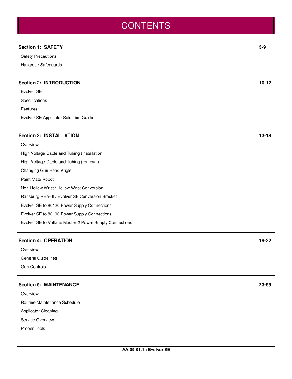 Ransburg Evolver SE Robotic Atomizer A12455-XXXXXXXX User Manual | Page 3 / 79