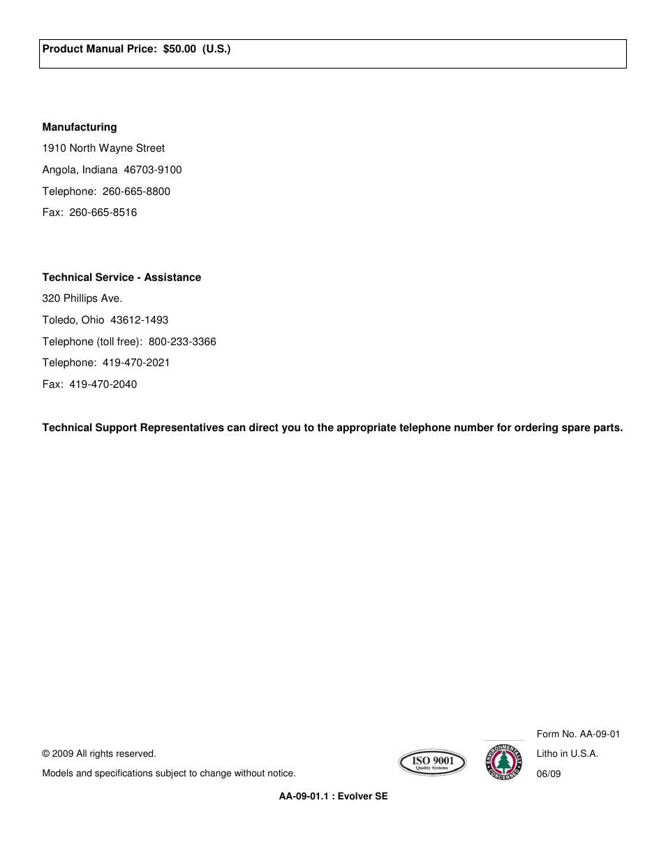 Ransburg Evolver SE Robotic Atomizer A12455-XXXXXXXX User Manual | Page 79 / 79