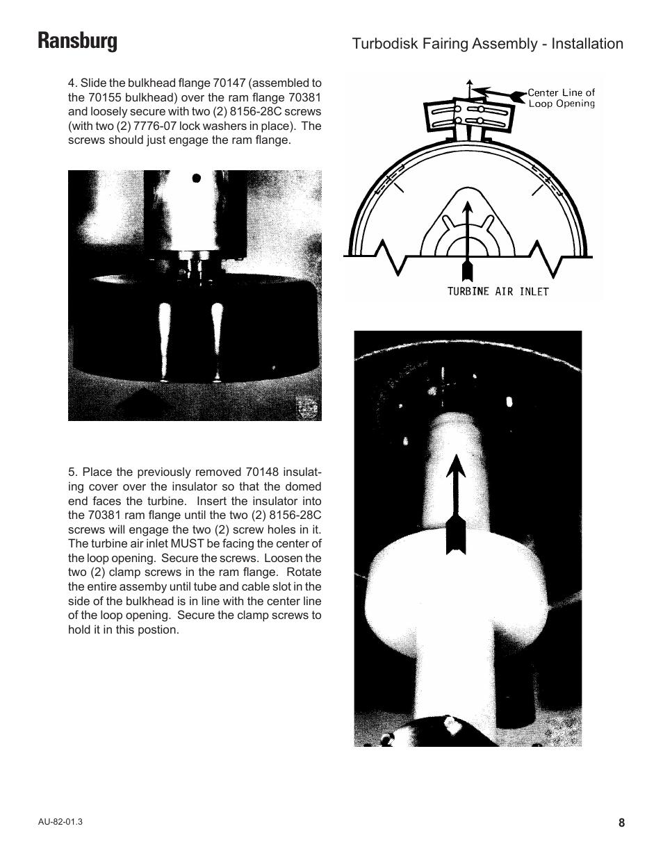 Ransburg | Ransburg Turbodisk Fairing Assembly 70158 User Manual | Page 11 / 17