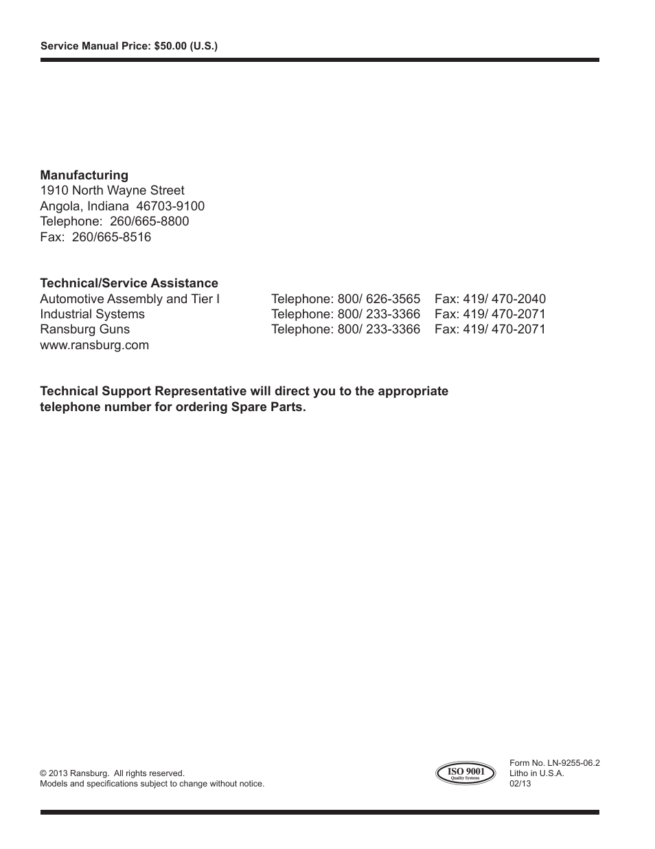 Ransburg MMA-303 Direct_Ind Test Stand User Manual | Page 26 / 26