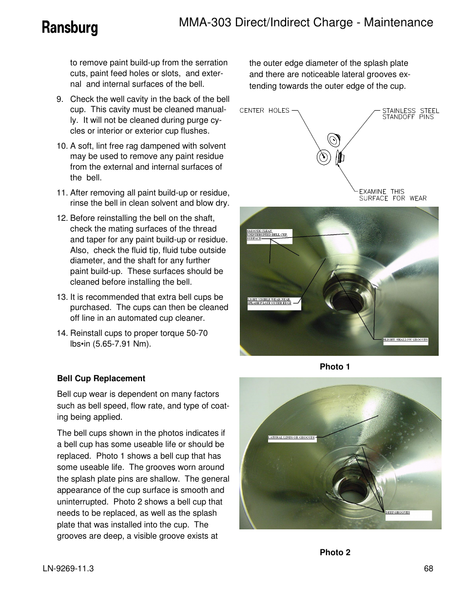 Mma-303 direct/indirect charge - maintenance | Ransburg MMA-303 Direct_Ind Charge Atomizer A12870 User Manual | Page 71 / 132