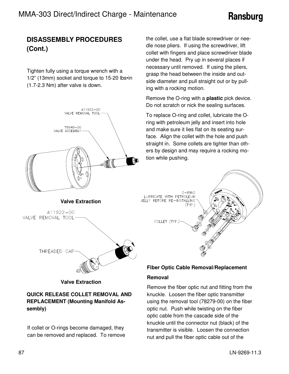 Mma-303 direct/indirect charge - maintenance | Ransburg MMA-303 Direct_Ind Charge Atomizer A12870 User Manual | Page 90 / 132
