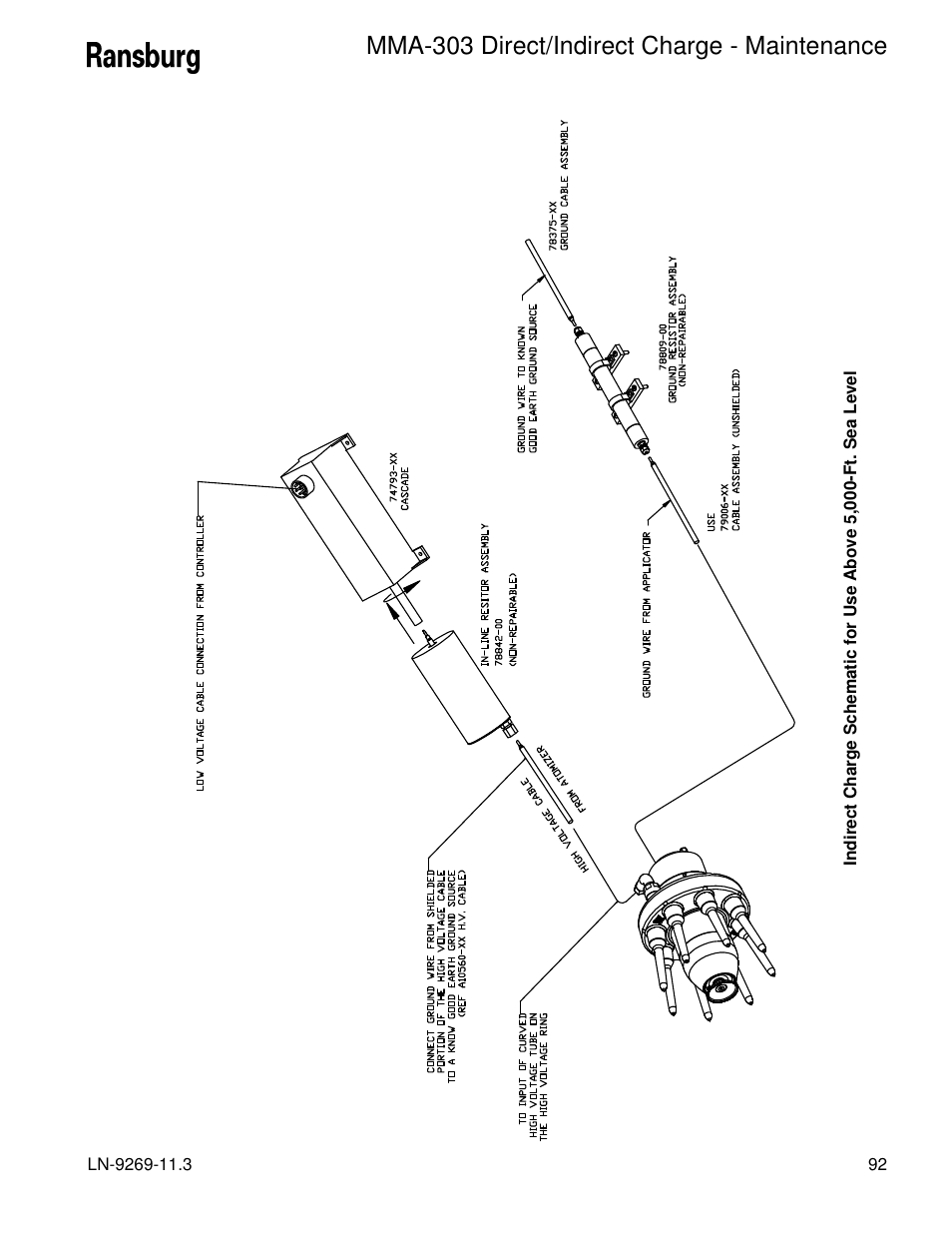 Mma-303 direct/indirect charge - maintenance | Ransburg MMA-303 Direct_Ind Charge Atomizer A12870 User Manual | Page 95 / 132