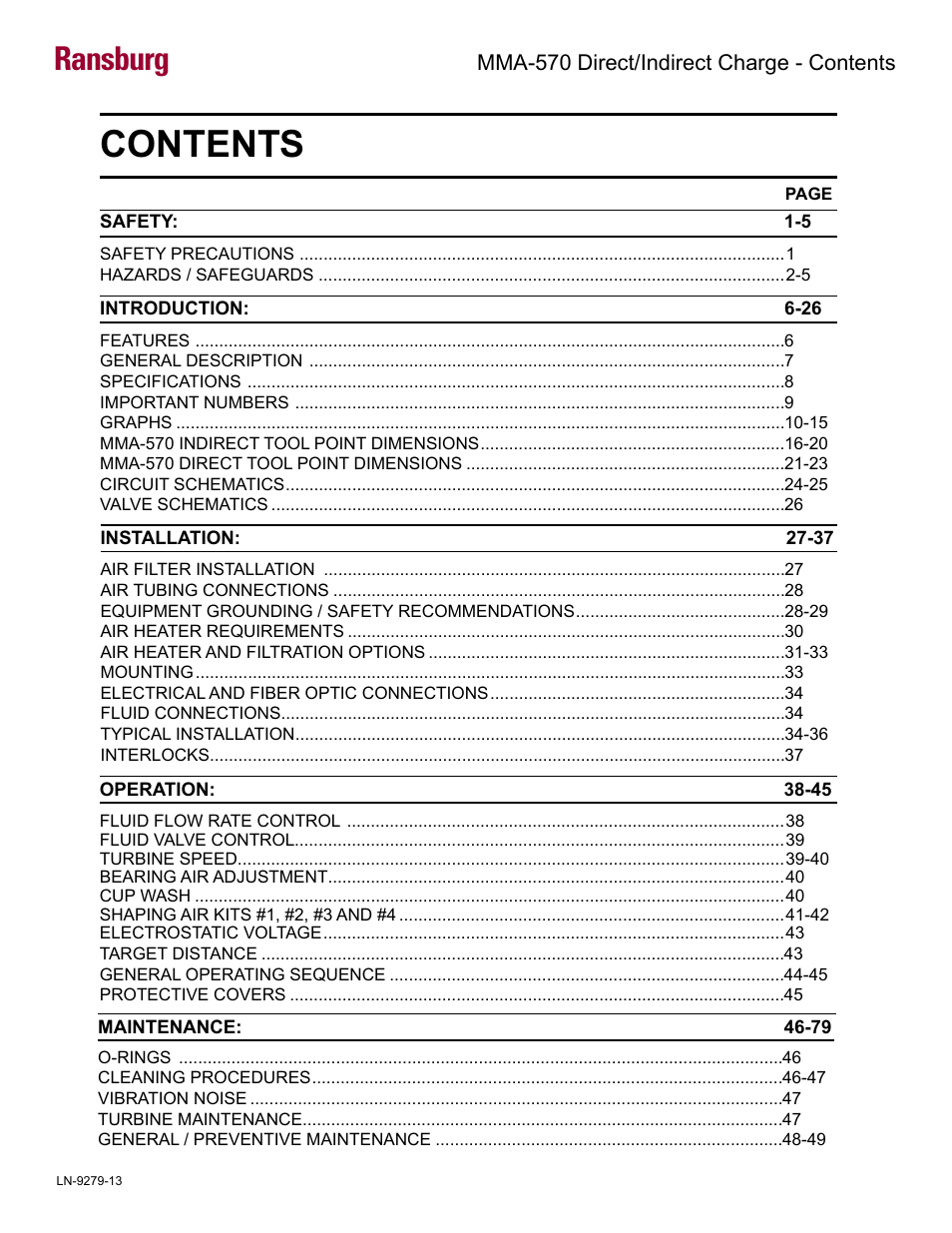 Ransburg MMA-570 Direct_Ind Charge Atomizer A13366 User Manual | Page 2 / 109